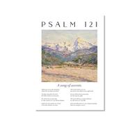 Lienzo con versículo bíblico de Monet Van Gogh de la famosa colección de salmos de Monet Van Gogh, póster cristiano para decoración de pared del hogar (SKU1,50 x 71,1 cm, sin marco)