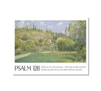 Lienzo con versículo bíblico de Monet Van Gogh de la famosa colección de salmos de Monet Van Gogh, póster cristiano para decoración de pared del hogar (SKU19,50.8 x 71.1 cm, sin marco)