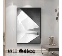 Lienzo Cuadros Modernos Impresión De Imagen Póster De Arquitectura Espacial Moderna En Blanco Y Negro, 50 X 70 Sin Marco Lienzo Pintura Decorativo Para Sala De Estar Dormitorio Cocina Oficina Bar