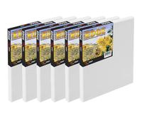 Lienzo de algod n estirado de lujo Creative Mark The Edge para pintar, 20 x 20, paquete de 6, 14 oz. Imprimaci n universal de archivo, lienzo de