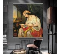 Lienzo de Friedrich Von Amerling "Joven con paloma mensajera", pintura al óleo, póster, decoración del hogar (60 x 90 cm)