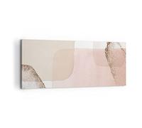Lienzo Decorativo 120x50cm Moderno Panorámico Abstracto Pastel - 4618 | Abstracción Moderno Cuadro sobre Lienzo Grande Arte mural Decoración del Hogar Salón Dormitorio Oficina Cuadros de Pared