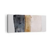 Lienzo Decorativo 120x50cm Moderno Panorámico Abstracto Pastel - 4947 | Bandera Acuarela Abstracción Cuadro sobre Lienzo Grande Arte mural Decoración del Hogar Salón Dormitorio Cuadros de Pared