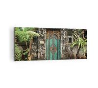 Lienzo Decorativo 120x50cm Moderno Panorámico Arquitectura Botánica - 5078