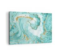 Lienzo Decorativo 120x80cm Moderno Horizontal Abstracto Pastel - 2937 | Agua Abstracción Moderno Cuadro sobre Lienzo Grande Arte mural Decoración del Hogar Salón Dormitorio Oficina Cuadros de Pared