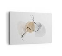 Lienzo Decorativo 120x80cm Moderno Horizontal Abstracto Pastel - 4827
