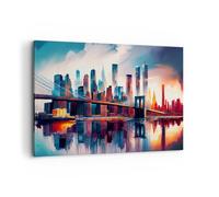 Lienzo Decorativo 120x80cm Moderno Horizontal Arquitectura Puentes - 5918