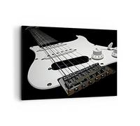 Lienzo Decorativo 120x80cm Moderno Horizontal Blanco y Negro Música - 0379