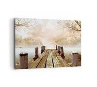 Lienzo Decorativo 120x80cm Moderno Horizontal Paisajes Puentes - 2394