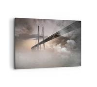 Lienzo Decorativo 120x80cm Moderno Horizontal Paisajes Puentes - 3525