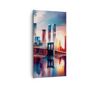 Lienzo Decorativo 65x120 cm Moderno Vertical Arquitectura Puentes - 5918