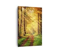 Lienzo Decorativo 80x120 cm Moderno Vertical Botánica Paisajes - 3718 | Bosque Árbol Naturaleza Cuadro sobre Lienzo Grande Arte mural Decoración del Hogar Salón Dormitorio Cocina Cuadros de Pared
