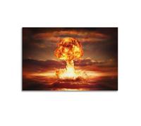 Lienzo decorativo con diseño de explosión nuclear de nube de hongos, decoración moderna para el hogar, 40 x 60 cm