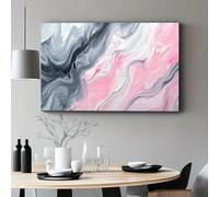 Lienzo decorativo con efecto mármol fluido, lámina abstracta con remolinos, decoración de pared en lienzo (70x100cm/Sin marco)
