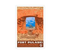Lienzo decorativo con monumento nacional de Fort Pulaski, para decoración de pared, pinturas para sala de estar, dormitorio, 60 x 90 cm