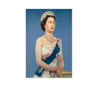 Lienzo decorativo con retrato de la reina Isabel Ll y arte de pared, impresión moderna para decoración de dormitorio familiar, sin marco, 50 x 75 cm