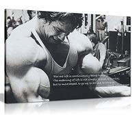 Lienzo decorativo con texto en inglés motivador de Arnold Schwarzenegger, 30 x 50,8 cm