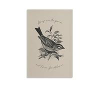 Lienzo decorativo cristiano con texto en inglés "His Eye Is On The Sparrow" para sala de estar, dormitorio, baño, oficina, decoración del hogar, 50 x 75 cm