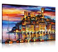 Lienzo decorativo de Cannes France de Leonid Afremov para decoración del hogar (30 x 20)