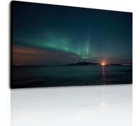 Lienzo decorativo de pared con cielo nocturno de ensueño, luces del norte, impresiones en lienzo de paisaje natural para sala de estar, dormitorio, decoración de oficina, imágenes de pared