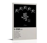 Lienzo decorativo de pared de Stray Kids de 5 estrellas, para oficina, hogar, sala de estar, dormitorio, decoración de arte, estilo marco de 40 x 60 cm