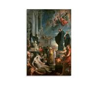 Lienzo decorativo de Peter Paul Rubens con diseño de Los milagros de San Francisco Javier, 40 x 60 cm