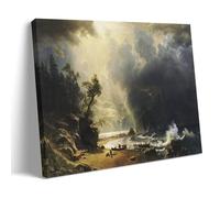 Lienzo decorativo impreso de Albert Bierstadt, diseño de Puget Sound on the Pacific Coast (20 x 30 cm)