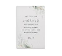 Lienzo decorativo inspirador de las Escrituras cristianas para pared, impresiones en lienzo, obra de arte para sala de estar, dormitorio, baño, oficina, decoración del hogar, 30 x 45 cm