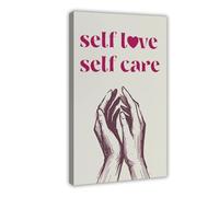 Lienzo decorativo minimalista para la salud mental y el amor propio, para decoración de pared, pinturas para sala de estar, dormitorio, 50 x 75 cm