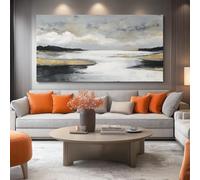 Lienzo decorativo multicolor para pared, paisaje abstracto de horizonte, pinturas decorativas para sala de estar, dormitorio, oficina, minimalista, cielo, nube, imágenes para regalo de inauguración de