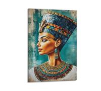 Lienzo decorativo para colgar en la pared de la reina Nefertiti de la esposa del faraón egipcio, póster impreso en lienzo para dormitorio, sala de estar, decoración del hogar, 40 x 60 cm