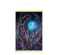 Lienzo decorativo para colgar en la pared, diseño abstracto de vides fantásticas, flores y flores, color azul, pintura de pared, dormitorio universitario, sala de estar, 50,8 x 71,1 cm
