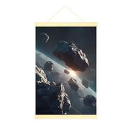 Lienzo decorativo para colgar en la pared, diseño futurista de ciencia ficción, planeta espacio, ninguno azul, pintura de pared, baño, cocina, dormitorio, decoración, 50,8 x 71,1 cm