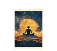 Lienzo decorativo para colgar en la pared, espiritual, abstracto, pirámides del sol, no doradas, impresiones artísticas para apartamento, sala de estar, dormitorio, 30,5 x 40,6 cm