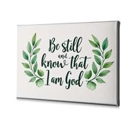 Lienzo decorativo para decoración religiosa de Pascua Be Still And Know: A Divine Message para sala de estar, baño, arte de pared (20 x 30 cm)