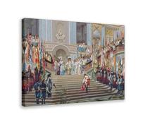 Lienzo decorativo para pared, 20 impresiones famosas de Jean-Léon Gérôme Reception of Le Grand Condé, para decoración del hogar, escuela, oficina, marco de 30,5 x 45,7 cm