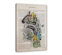 Lienzo decorativo para pared con diseño de anatomía humana de la faringe, diseño vintage de músculos y flores, arte de pared, impresiones corporales, narrar imágenes, educación médica, decoración del
