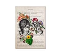 Lienzo decorativo para pared con diseño de anatomía humana vintage y feto, diseño de músculos, arte de pared, pósteres, impresiones corporales, narrar imágenes, educación médica, decoración del hogar