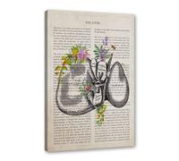 Lienzo decorativo para pared con diseño de anatomía humana vintage y músculos, arte de pared con flores, impresiones corporales, narrar imágenes, educación médica, decoración del hogar
