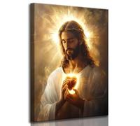 Lienzo decorativo para pared con diseño de corazón de Jesús, Cristo Jesús, divino misericordia, retrato de tranquilidad, cuadro decorativo para pared, póster impreso para sala de estar, dormitorio,
