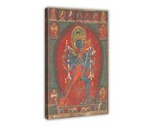 Lienzo decorativo para pared con diseño de deidades budistas tántricas Chakrasamvara y Vajravarahi Tantra y Budismo tibetano