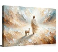 Lienzo decorativo para pared con diseño de las 99 ovejas de Jesús y Dios Salvador, imagen de cordero perdido, para sala de estar, dormitorio, iglesia, listo para colgar