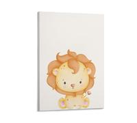 Lienzo decorativo para pared con diseño de león bebé, para dormitorio, cuarto de bebé, sala de juegos, decoración del hogar, sala de estar, dormitorio, baño, oficina, decoración del hogar, 30 x 45 cm