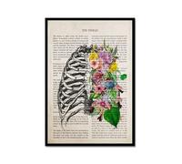 Lienzo decorativo para pared con diseño de tórax, diseño vintage de anatomía humana, músculos, arte de pared, pósteres, impresiones corporales, narrar imágenes, educación médica, decoración del hogar