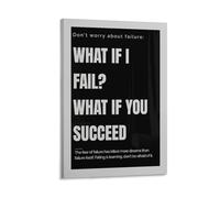 Lienzo decorativo para pared con texto en inglés "Don't Fear Failure Seize The Day", motivación, moler, ajetrear, emprendedor, arte para sala de estar, dormitorio, baño, oficina, decoración del hogar