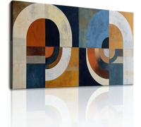 Lienzo decorativo para pared, curvas geométricas abstractas, impresiones en lienzo de 47 x 20 pulgadas, pinturas sin marco, imágenes minimalistas bohemias, pósteres multicolor o sala de estar, baño