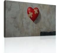 Lienzo decorativo para pared de 149.9 x 50.8 cm, sin marco, diseño de globo de vendaje de corazón, minimalista, elegante, póster para sala de estar, dormitorio, baño, pasillo, decoración del hogar