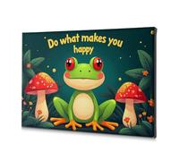Lienzo decorativo para pared de baño Do What Makes You Happy. Cuadro decorativo cristiano de Pascua para Cuartos, 40 x 60 cm