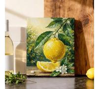 Lienzo decorativo para pared de cocina, diseño botánico de hojas rústicas de verano, color amarillo, impresiones de arte para colgar en apartamentos, salas de estar, dormitorios, desayunos, rincón de