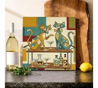 Lienzo decorativo para pared de cocina, diseño moderno de cócteles, pajaritas y corbatines amarillos para colgar en la pared, impresiones artísticas para el hogar, comedor, baño, cubículo, restaurante